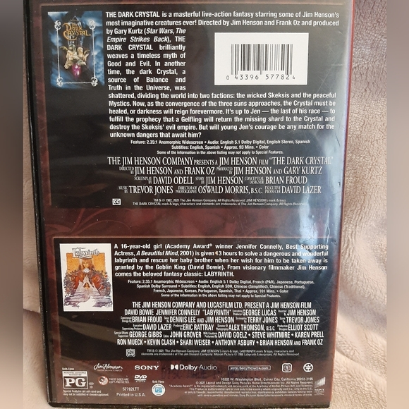 Jim Henson the labyrinth and the dark crystal dvd set - Picture 3 of 3